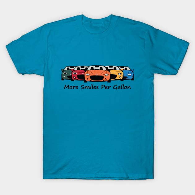 More Smiles Per Gallon T-Shirt by RFROADSTER